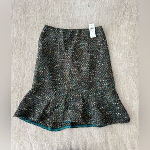 Ann Taylor Multicolor Tweed A-Line Skirt